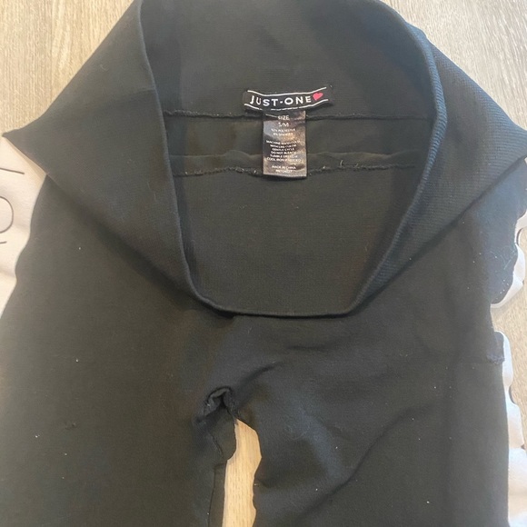 JUST ONE girls black and white leggings/size S-M - Picture 7 of 8